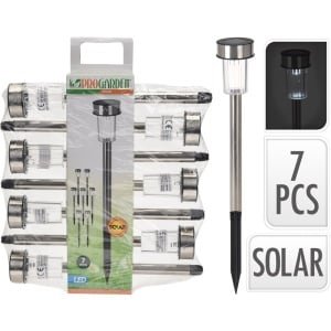 Solarlamp Rvs Set A 7 Stuks Ø5x36cm Led