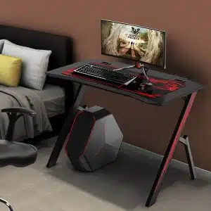 43.3"Game Table Computer Desktop Table and Chair Game Professional Internet Cafe Game Chair Computer Table With Mouse Pad