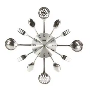 Metalen wandklok voor in de keuken 40cm